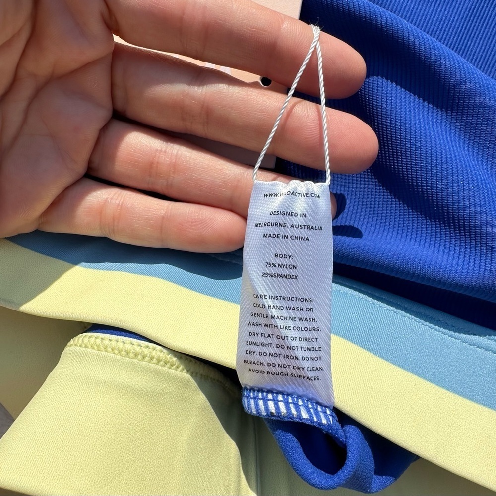 Cropped Long-Sleeve Athletic Top in Royal Blue - Picture 7 of 11